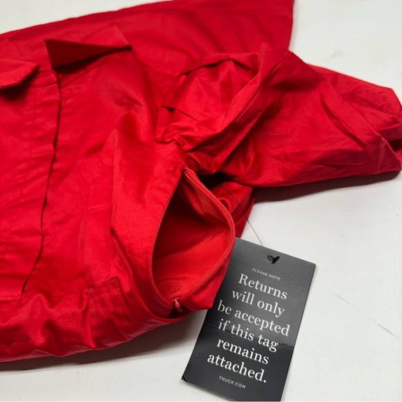 TUCKERNUCK Balloons sleeves Elegant Red Dress for Women size XS NWT - Picture 12 of 12